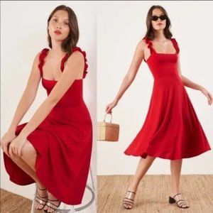 Reformation Eda Dress (Cherry)